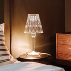 Glamorous Rechargeable Acrylic Table Lamp for Bedroom