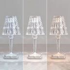 Glamorous Rechargeable Acrylic Table Lamp for Bedroom