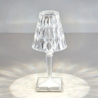 Glamorous Rechargeable Acrylic Table Lamp for Bedroom