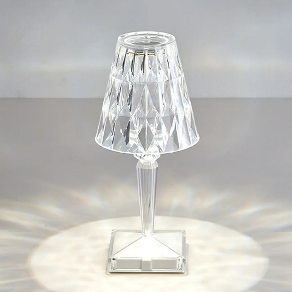Glamorous Rechargeable Acrylic Table Lamp for Bedroom