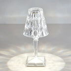 Glamorous Rechargeable Acrylic Table Lamp for Bedroom
