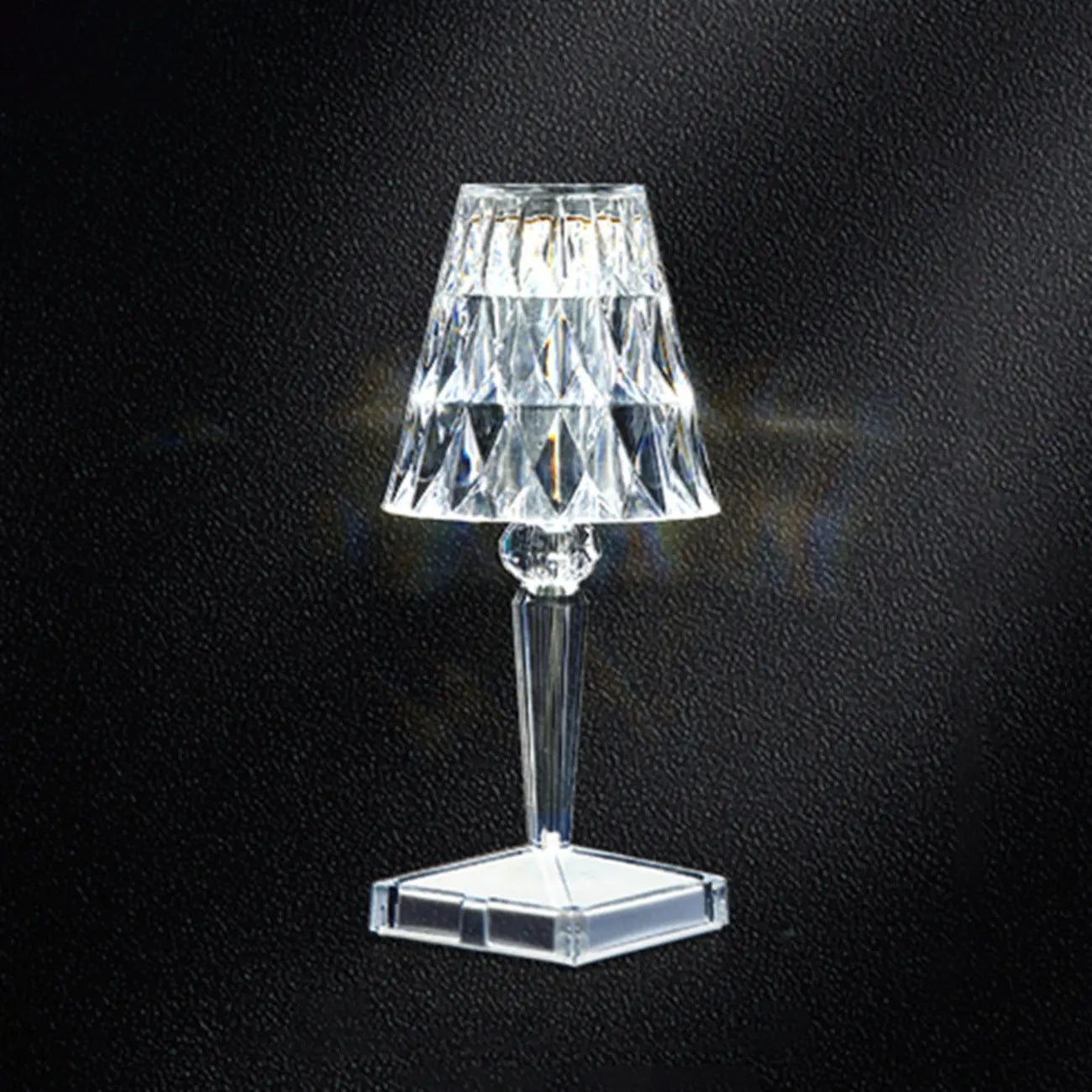 Glamorous Rechargeable Acrylic Table Lamp for Bedroom