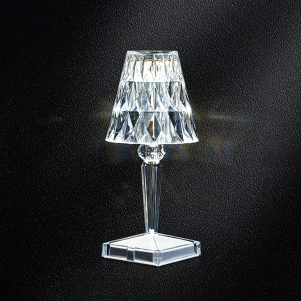 Glamorous Rechargeable Acrylic Table Lamp for Bedroom