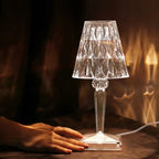 Glamorous Rechargeable Acrylic Table Lamp for Bedroom