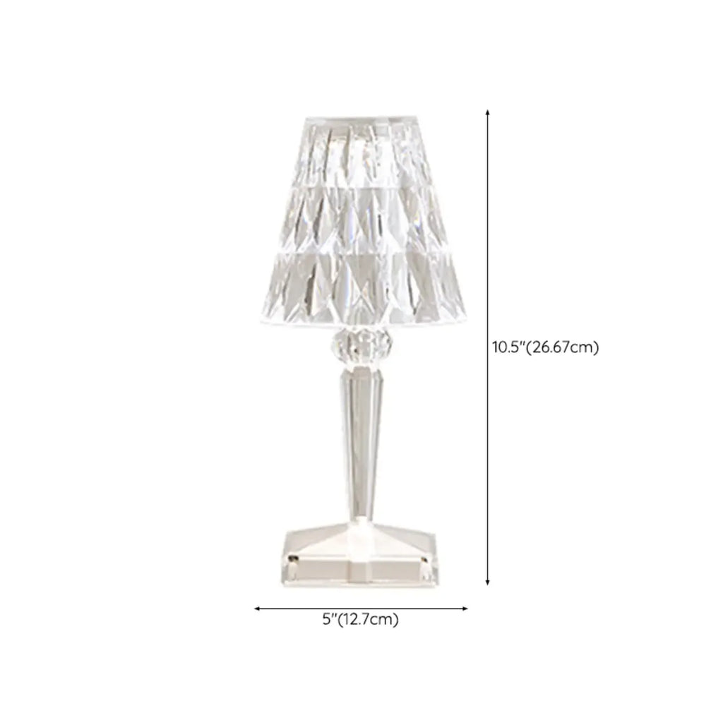 Glamorous Rechargeable Acrylic Table Lamp for Bedroom
