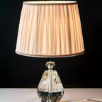 Glamorous Crystal Table Lamp with Geometric Shade for Home