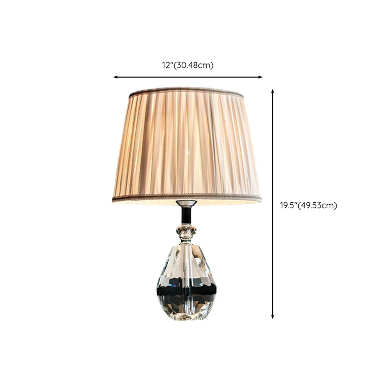 Glamorous Crystal Table Lamp with Geometric Shade for Home