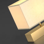Modern Rectangle Gold Metal Table Lamp for Bedroom