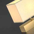 Modern Rectangle Gold Metal Table Lamp for Bedroom