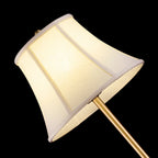 Classic White Geomatic Shade Golden Table Lamp for Bedroom