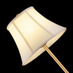 Classic White Geomatic Shade Golden Table Lamp for Bedroom