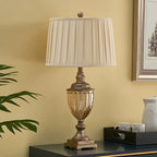 Classic Geometric Shade Gold Table Lamp for Residential