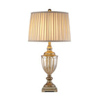 Classic Geometric Shade Gold Table Lamp for Residential