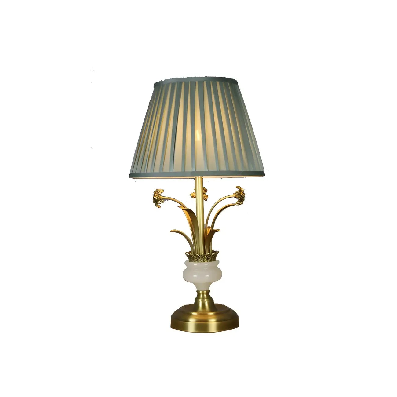 Classic Gold Geometric Table Lamp Plug In Electric for Bedroom