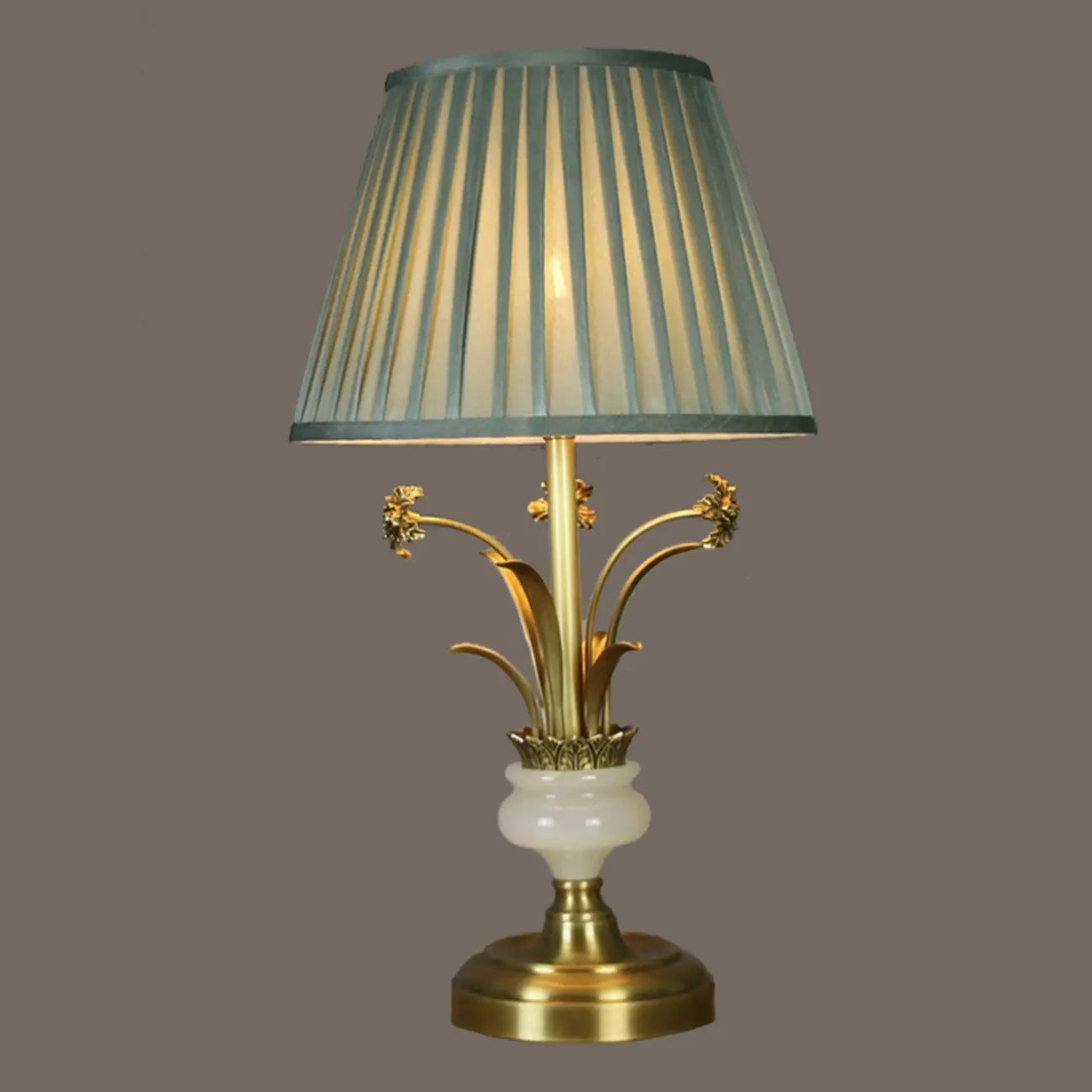 Classic Gold Geometric Table Lamp Plug In Electric for Bedroom