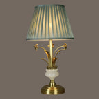 Classic Gold Geometric Table Lamp Plug In Electric for Bedroom