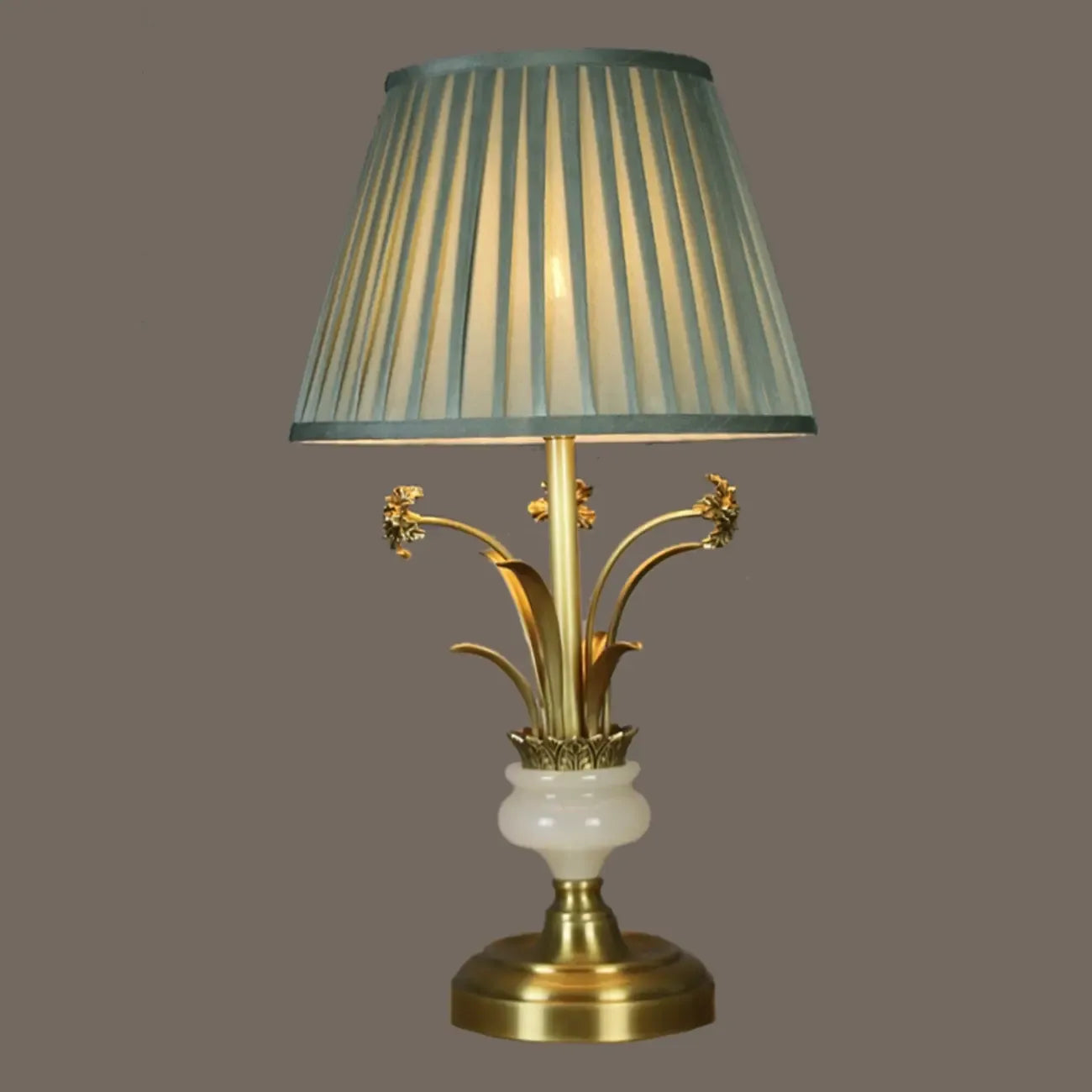 Classic Gold Geometric Table Lamp Plug In Electric for Bedroom
