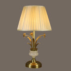 Classic Gold Geometric Table Lamp Plug In Electric for Bedroom