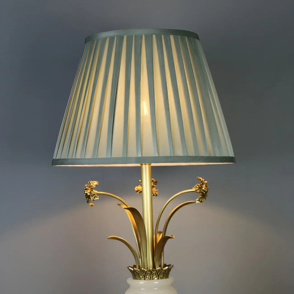 Classic Gold Geometric Table Lamp Plug In Electric for Bedroom