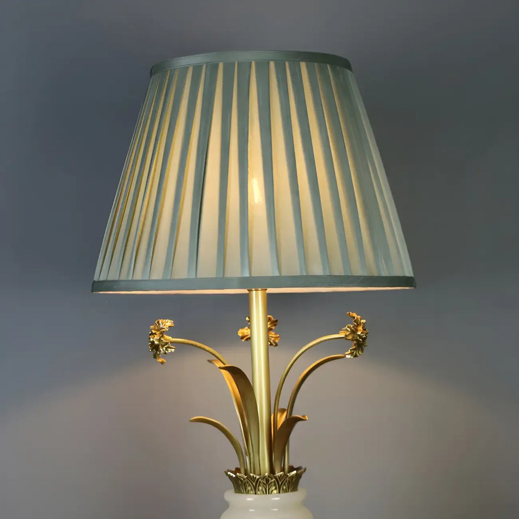 Classic Gold Geometric Table Lamp Plug In Electric for Bedroom