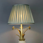 Classic Gold Geometric Table Lamp Plug In Electric for Bedroom