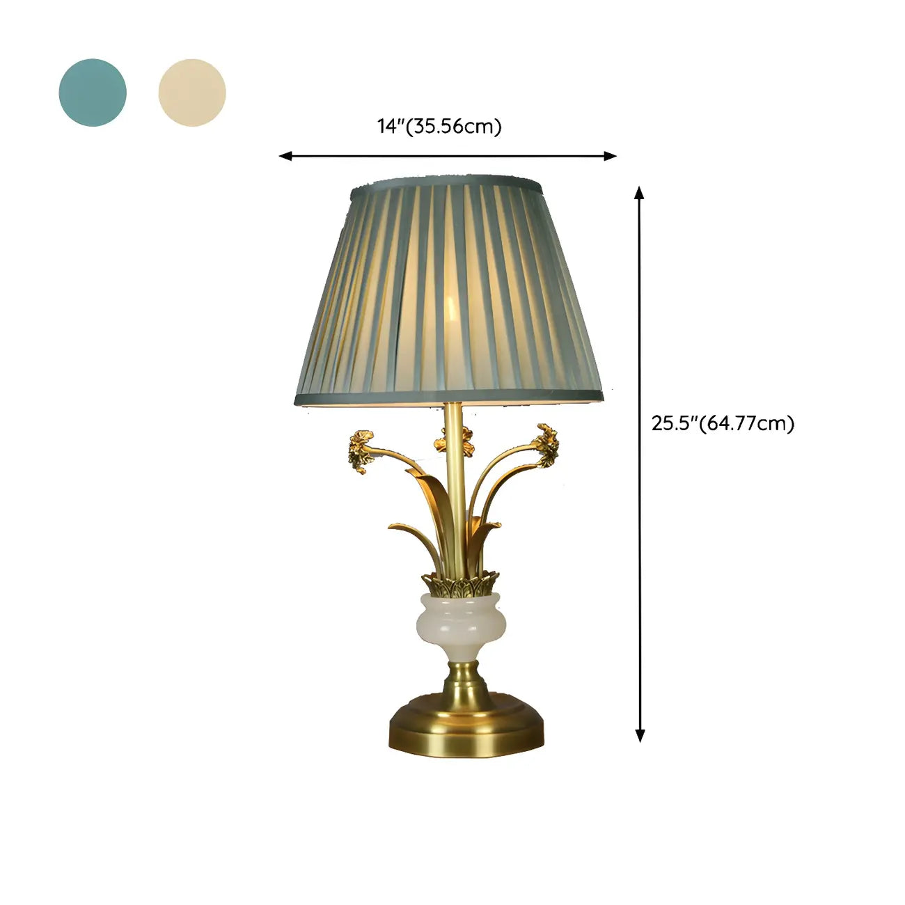 Classic Gold Geometric Table Lamp Plug In Electric for Bedroom