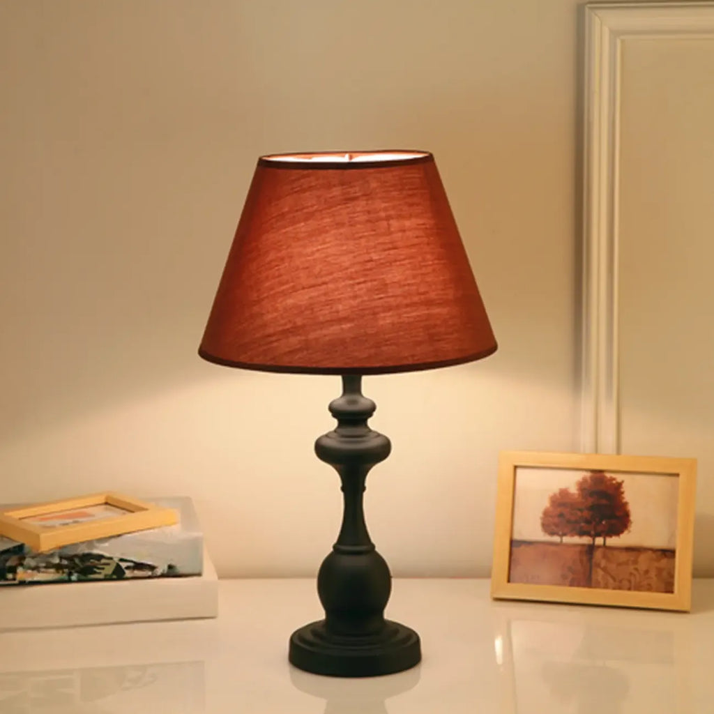 Classic Metal Table Lamp Plug In Electric for Bedroom