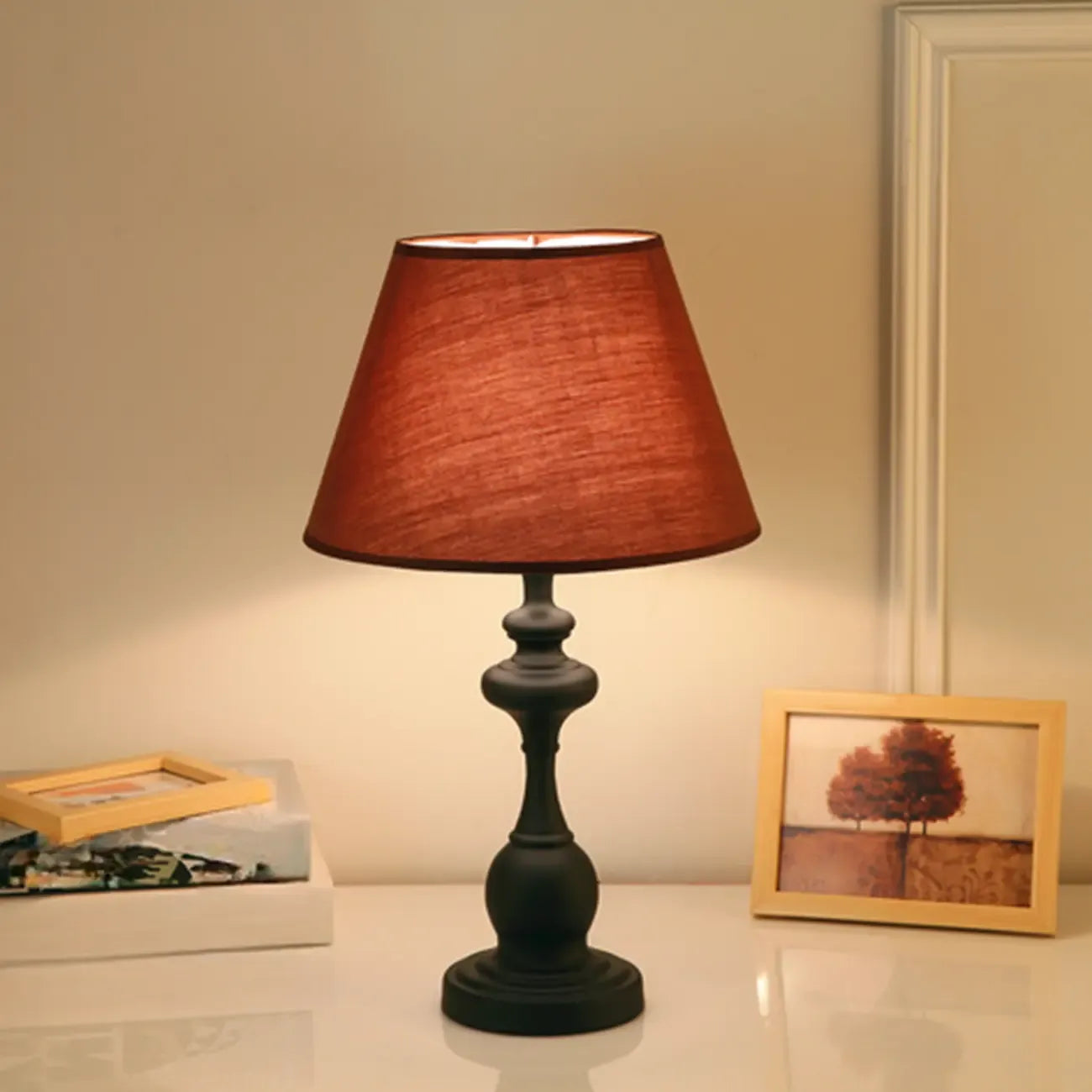 Classic Metal Table Lamp Plug In Electric for Bedroom