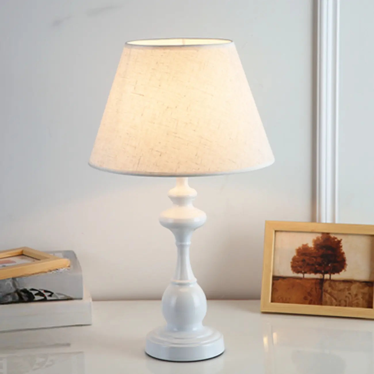 Classic Metal Table Lamp Plug In Electric for Bedroom