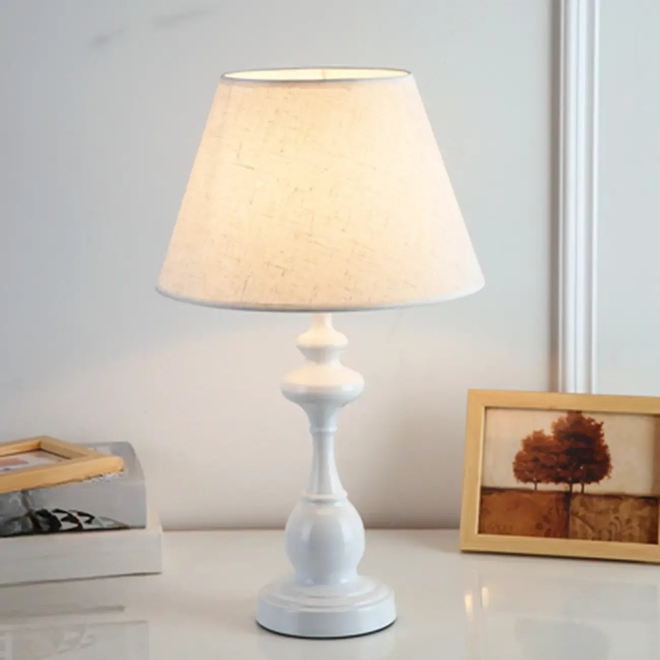 Classic Metal Table Lamp Plug In Electric for Bedroom