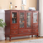 Adjustable Shelves White Solid Wood Storage Display Cabinet