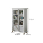 2-Drawer White Wooden Adjustable Shelves bookcases
