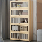 Classic Natural Wooden Display Cabinet with Acrylic Doors