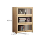 Classic Natural Wooden Display Cabinet with Acrylic Doors