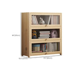 Classic Natural Wooden Display Cabinet with Acrylic Doors
