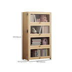 Classic Natural Wooden Display Cabinet with Acrylic Doors