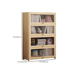 Classic Natural Wooden Display Cabinet with Acrylic Doors