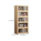 Classic Natural Wooden Display Cabinet with Acrylic Doors