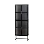 Contemporary Metal White Glass Door Display Cabinet