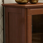 Classic Freestanding Wooden Wine Cabinet for Living Room