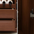 Classic Freestanding Wooden Wine Cabinet for Living Room