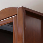 Classic Freestanding Natural Wooden Wine Cabinet for Living Room