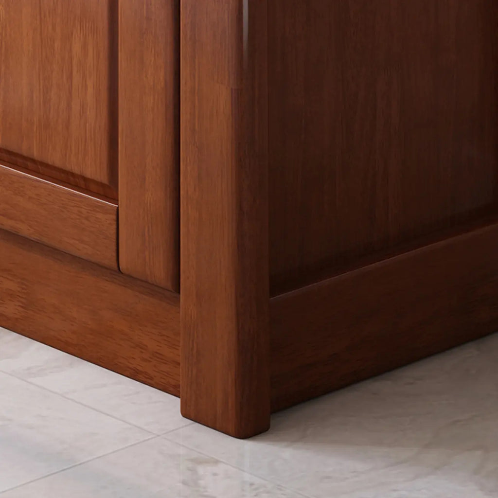 Classic Freestanding Natural Wooden Wine Cabinet for Living Room