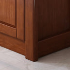 Classic Freestanding Natural Wooden Wine Cabinet for Living Room