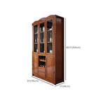Classic Freestanding Natural Wooden Wine Cabinet for Living Room