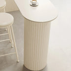 Modern White Free Form Bar Table Set with Cushioned Chair