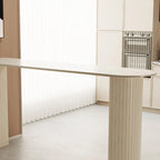 Modern White Free Form Bar Table Set with Cushioned Chair