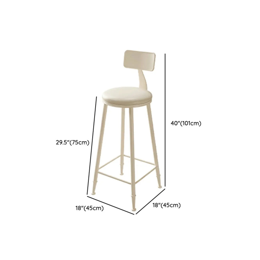 Modern White Free Form Bar Table Set with Cushioned Chair