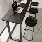 Elegant Black Long Bar Table for Home & Cafe Use