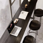 Elegant Black Long Bar Table for Home & Cafe Use